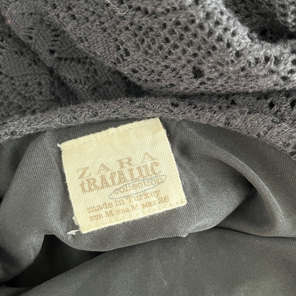 ZARA TRAFALUC Black Low Back Knit Long Sleeve Mini Dress - Picture 4 of 4